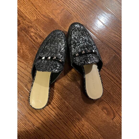 Marc Fisher Studded Metallic Silver Loafers 7 - Picture 5 of 5
